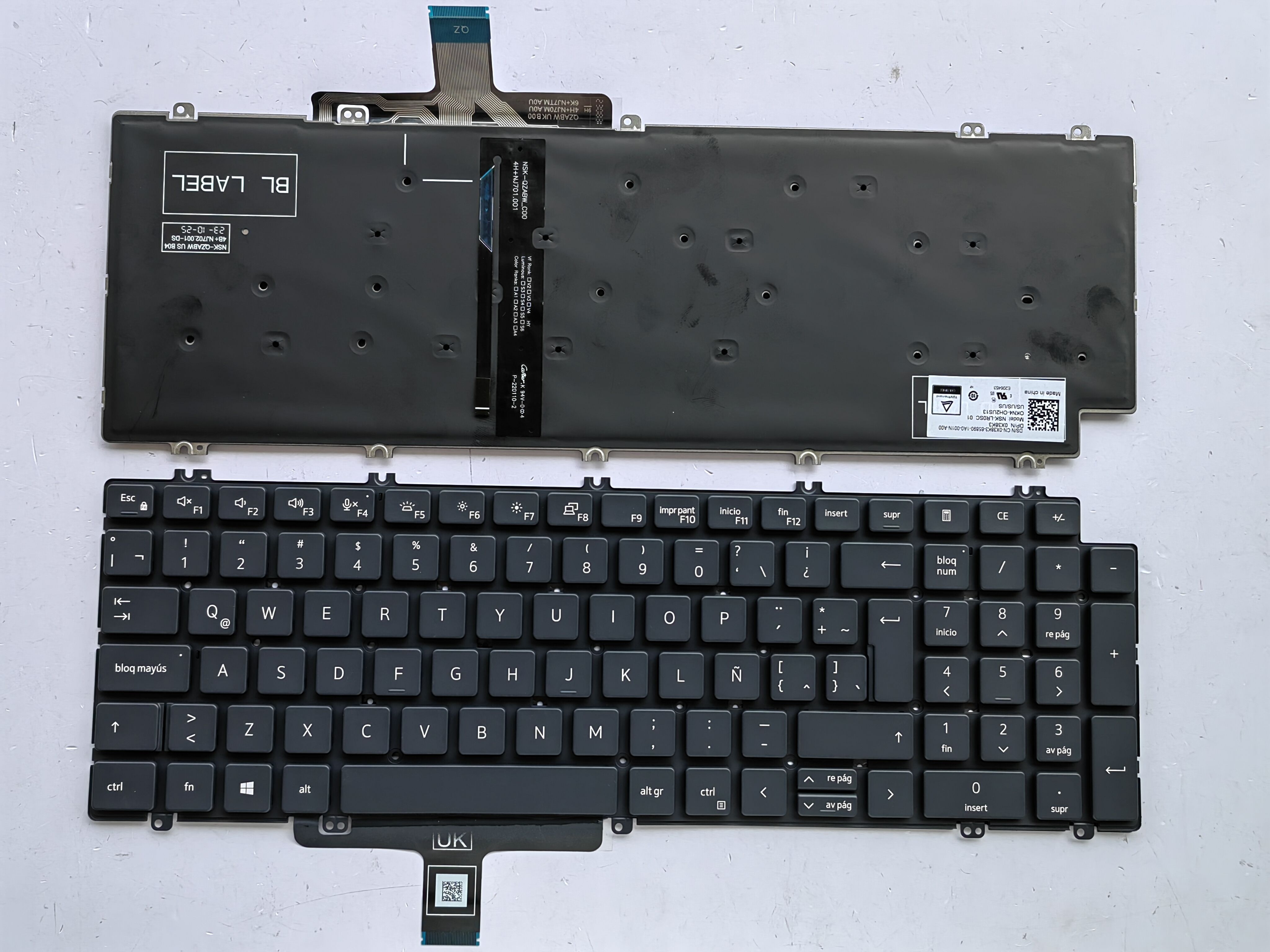 Picture of New Replacement Laptop Keyboard For DELL 3561/3560/latitude5520/5521/7550 BLACK Backlit (OEM) LA Layout